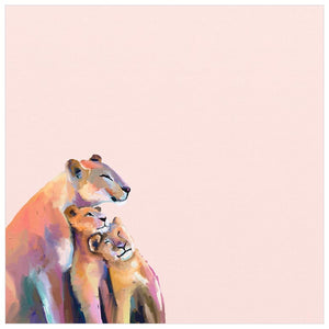 You And Me Lions - Pink Wall Art-Wall Art-Jack and Jill Boutique