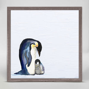 You And Me Penguins Mini Framed Canvas-Mini Framed Canvas-Jack and Jill Boutique