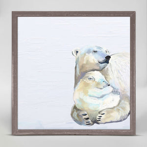 You And Me Polar Bears Mini Framed Canvas-Mini Framed Canvas-Jack and Jill Boutique