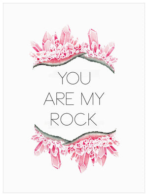 You Are My Rock - Pink Wall Art-Wall Art-Jack and Jill Boutique