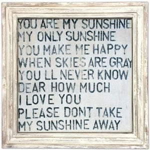 ART PRINT - You Are My Sunshine Vintage-Art Print-24x24-White Wash-Jack and Jill Boutique