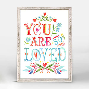 You Are So Loved Mini Framed Canvas-Mini Framed Canvas-Jack and Jill Boutique