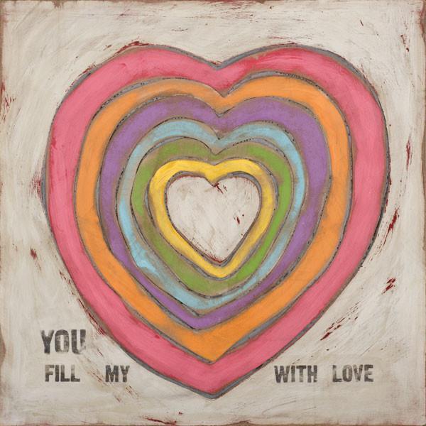 You Fill my Heart with Love | Children's Art Collection | Canvas Art Prints-Canvas Wall Art-Jack and Jill Boutique