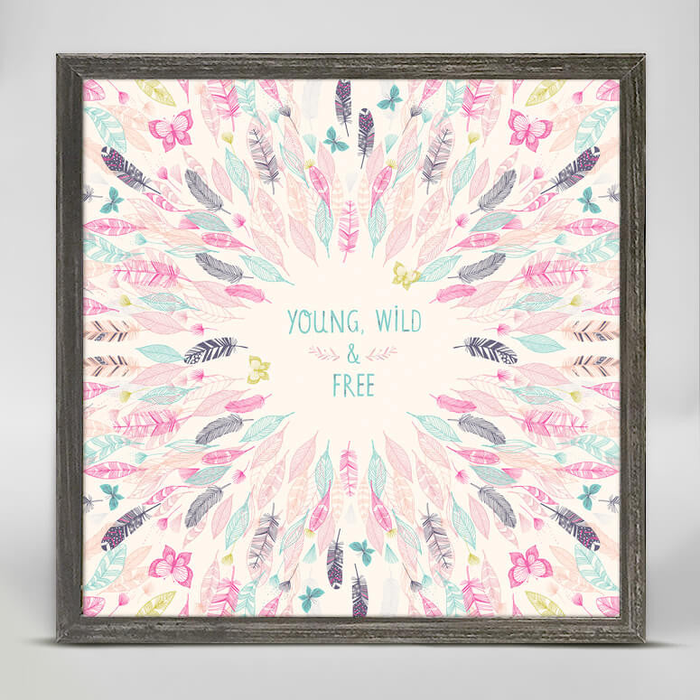 Young, Wild & Free Mini Framed Canvas-Mini Framed Canvas-Jack and Jill Boutique