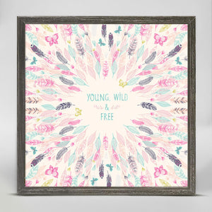 Young, Wild & Free Mini Framed Canvas-Mini Framed Canvas-Jack and Jill Boutique