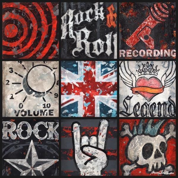 Youth Rock and Roll Collage | Music Art Collection | Canvas Art Prints-Canvas Wall Art-Jack and Jill Boutique