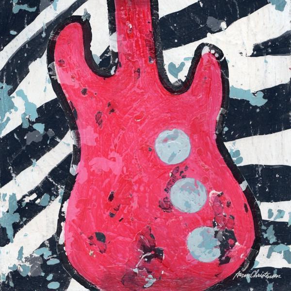 Zebra Rock Guitar | Music Art Collection | Canvas Art Prints-Canvas Wall Art-Jack and Jill Boutique